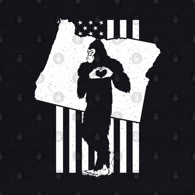 Oregon Bigfoot American Flag by Tesszero